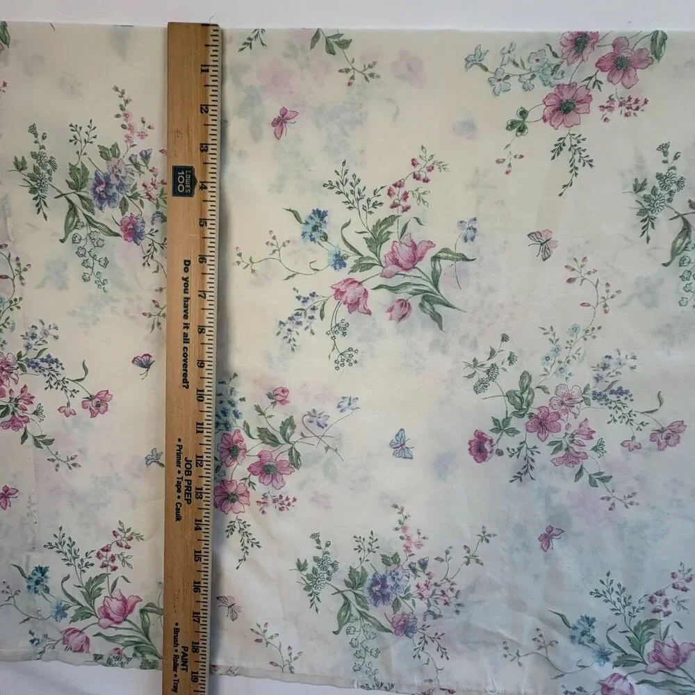 Vintage King Size Shabby Chic Floral Pillowcase • Wildflower Bouquet Cottagecore